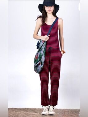 Engineered Garments - Onesie - Red Navy PC Stripe Jersey - Women’s Size 0 - USA